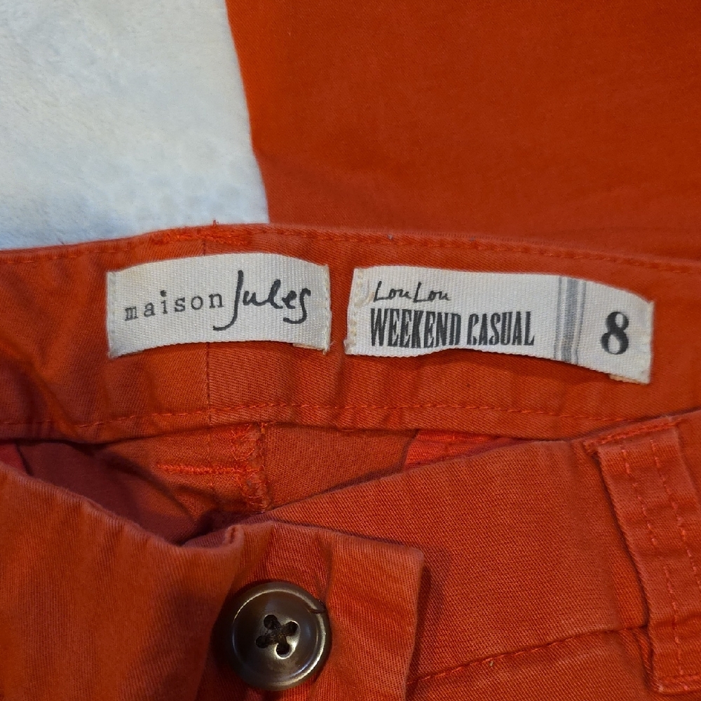 Maison Jules Bright Orange Weekend Pants